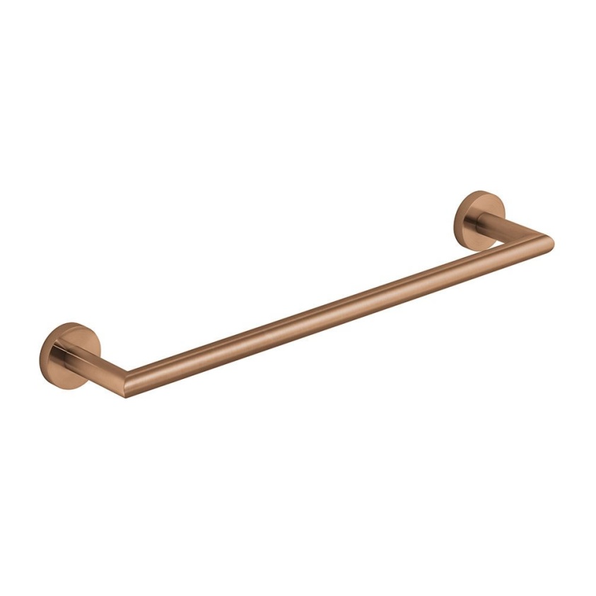 Cutout image of Vado Individual Knurled Accents Brushed Bronze 450mm Towel Rail